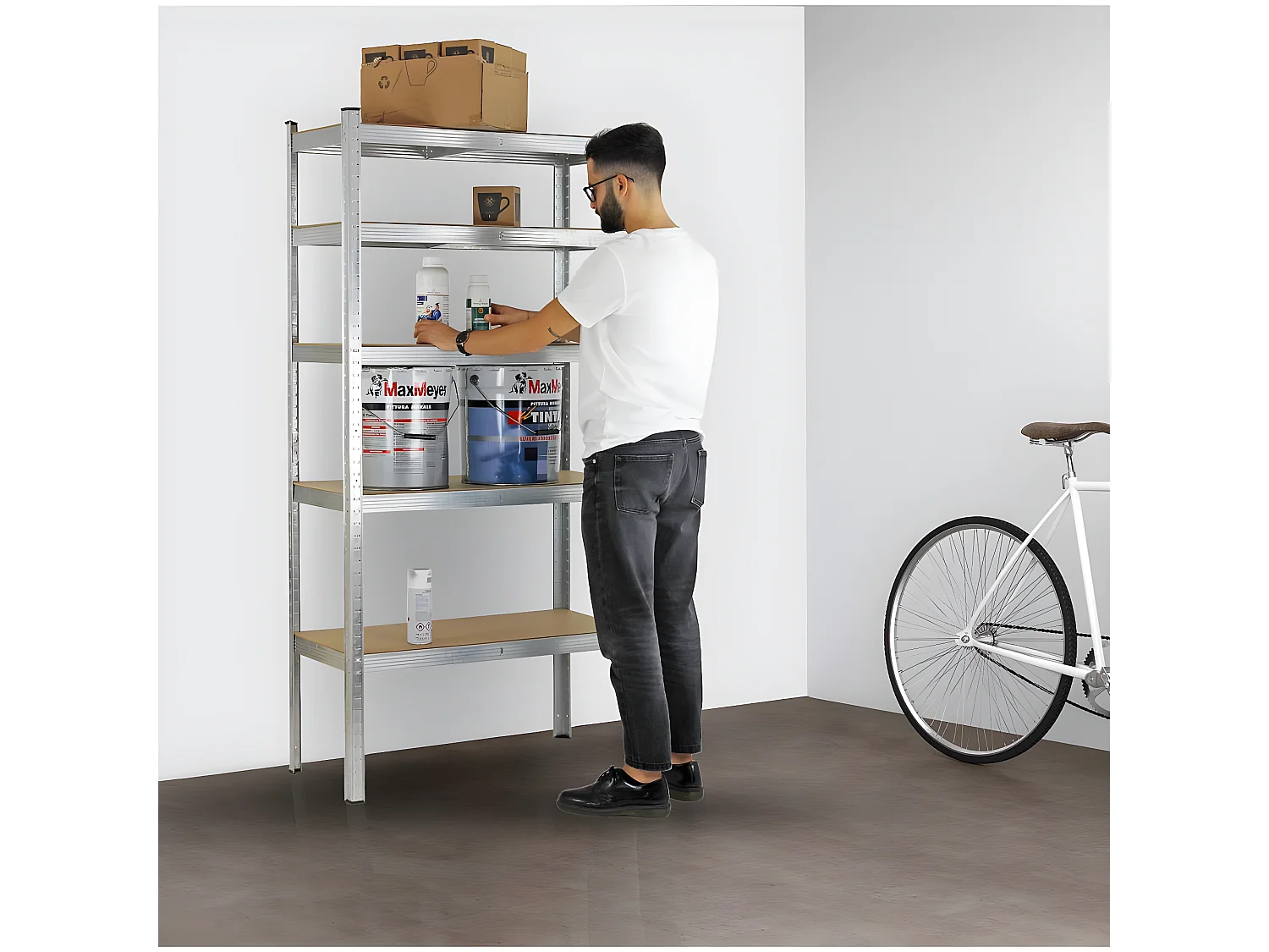 Mbi - Prateleira metálica de alumínio 875 kg x 2