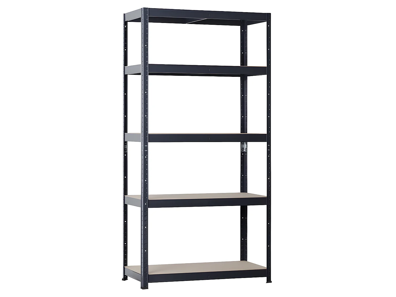 Mbi - Conjunto de 2 prateleiras em metal preto