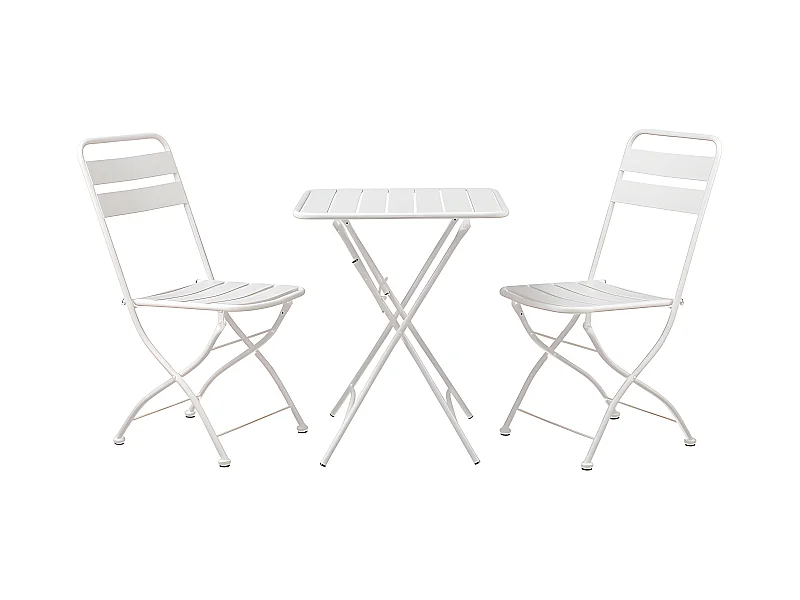 Estosa - Mia White Klappgartentisch- und Stuhlset