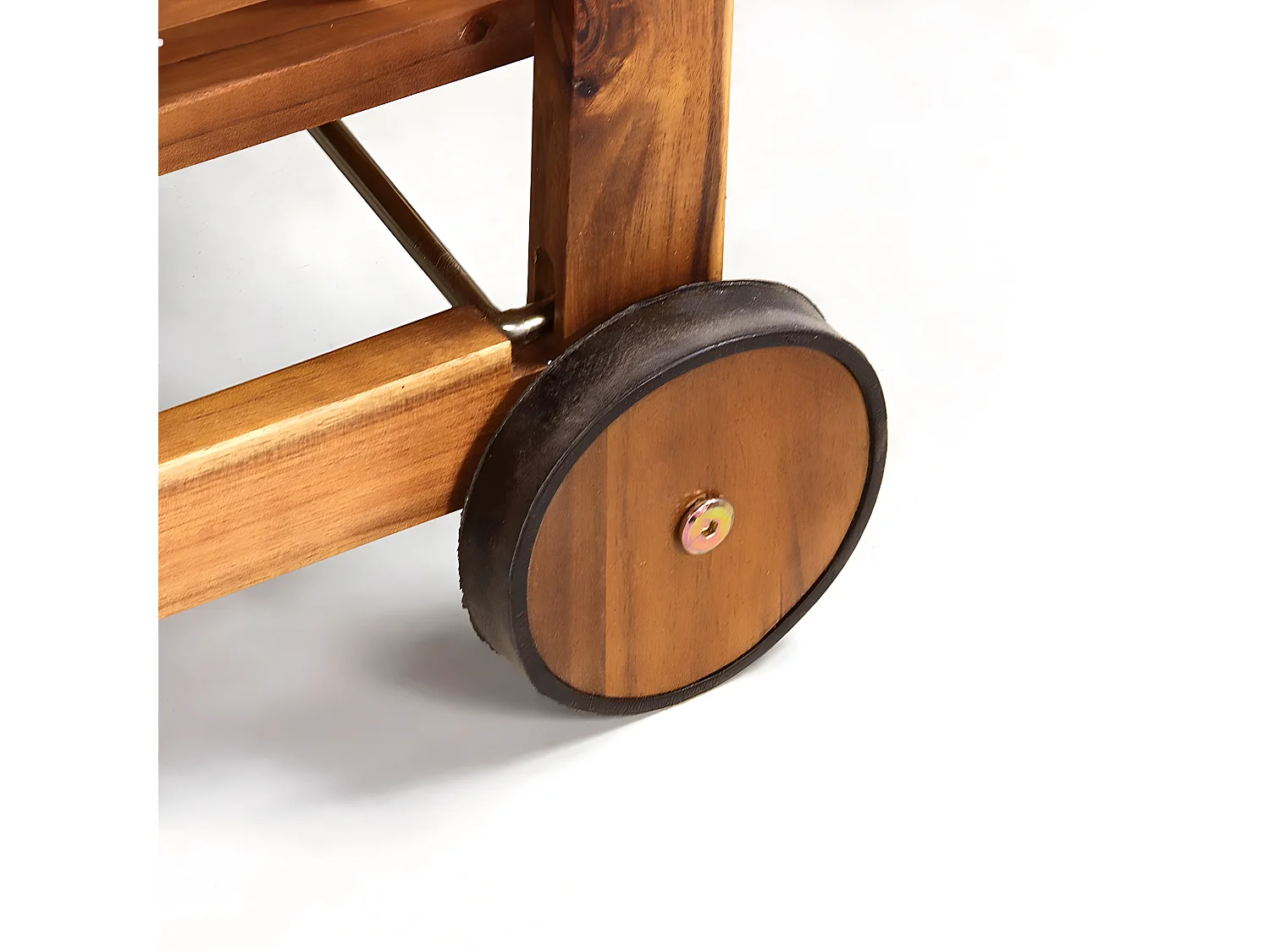 Estosa - Ensemble d'extérieur table pliante en bois et 4 chaises Vittoria 110x90 cm