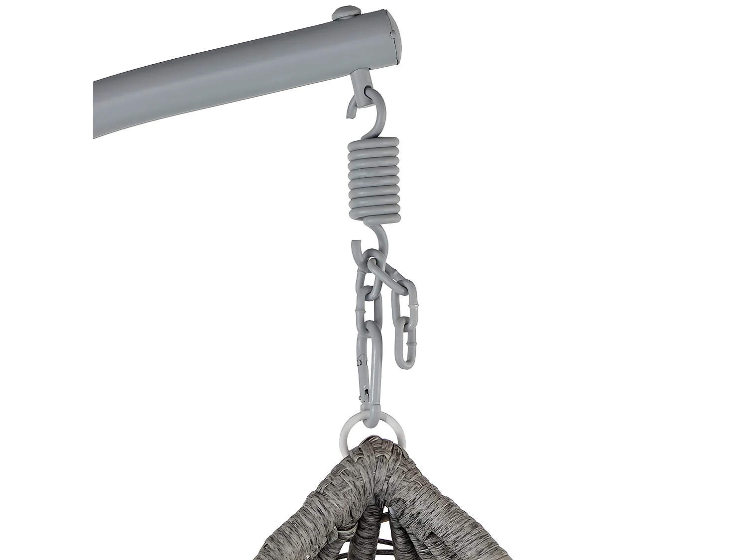 Estosa - Poltrona sospesa da giardino con cuscino grigio - Amirantes