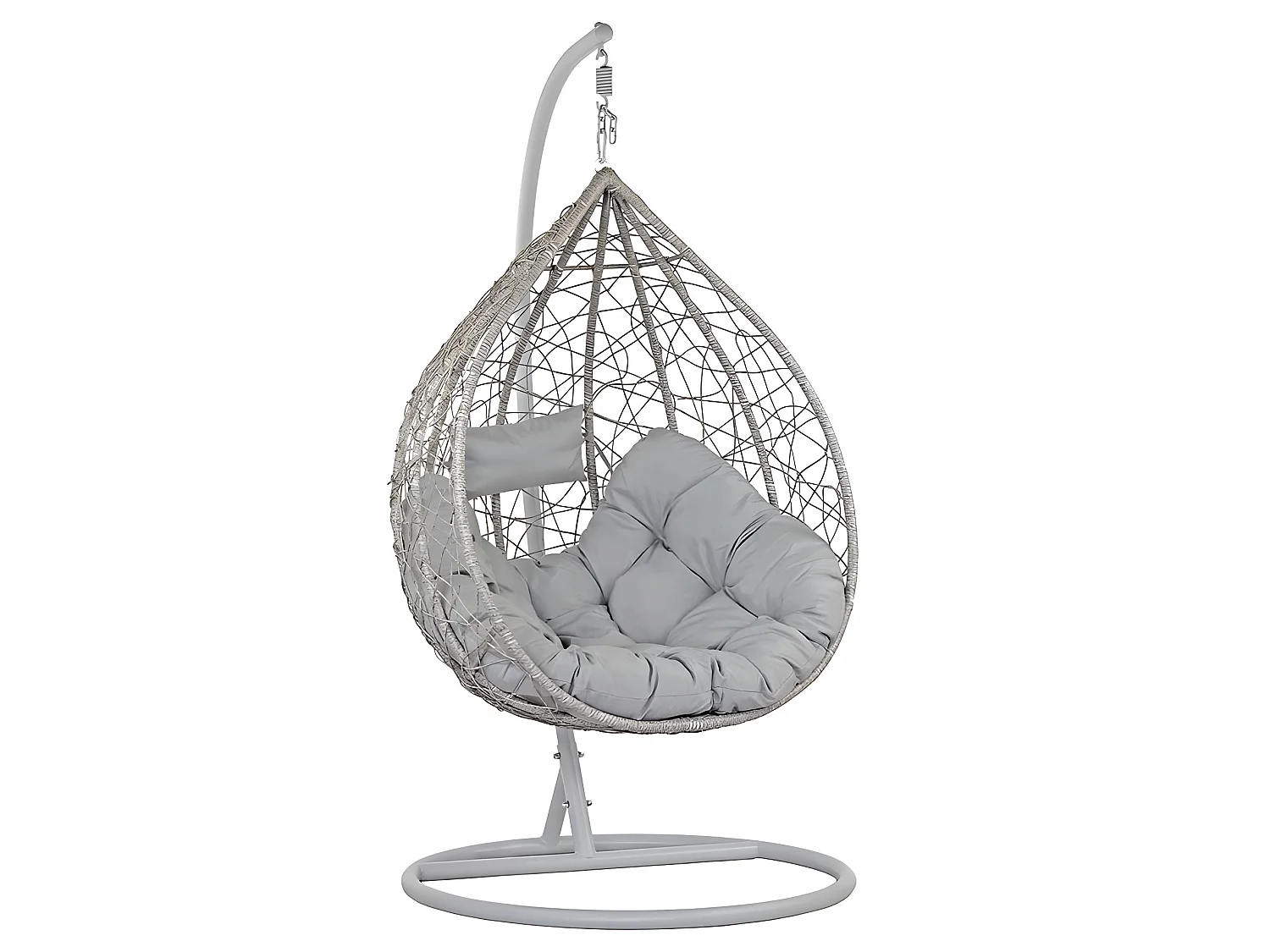 Estosa - Fauteuil suspendu de jardin avec coussin gris - Amirantes