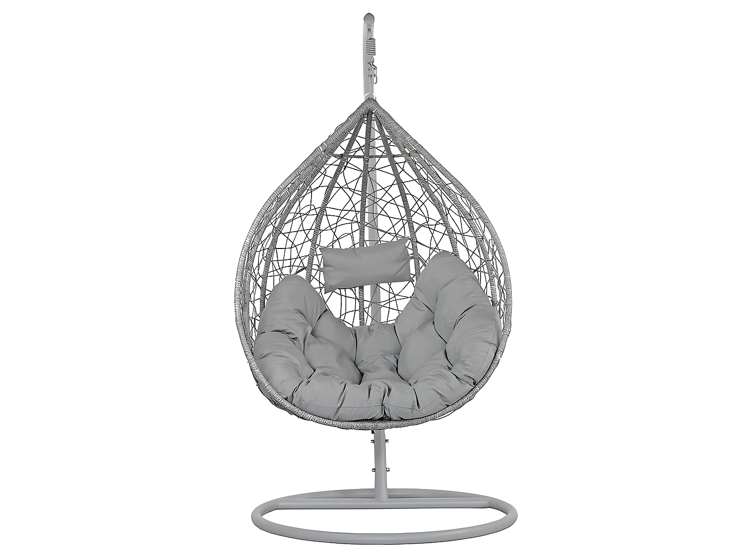 Estosa - Fauteuil suspendu de jardin avec coussin gris - Amirantes