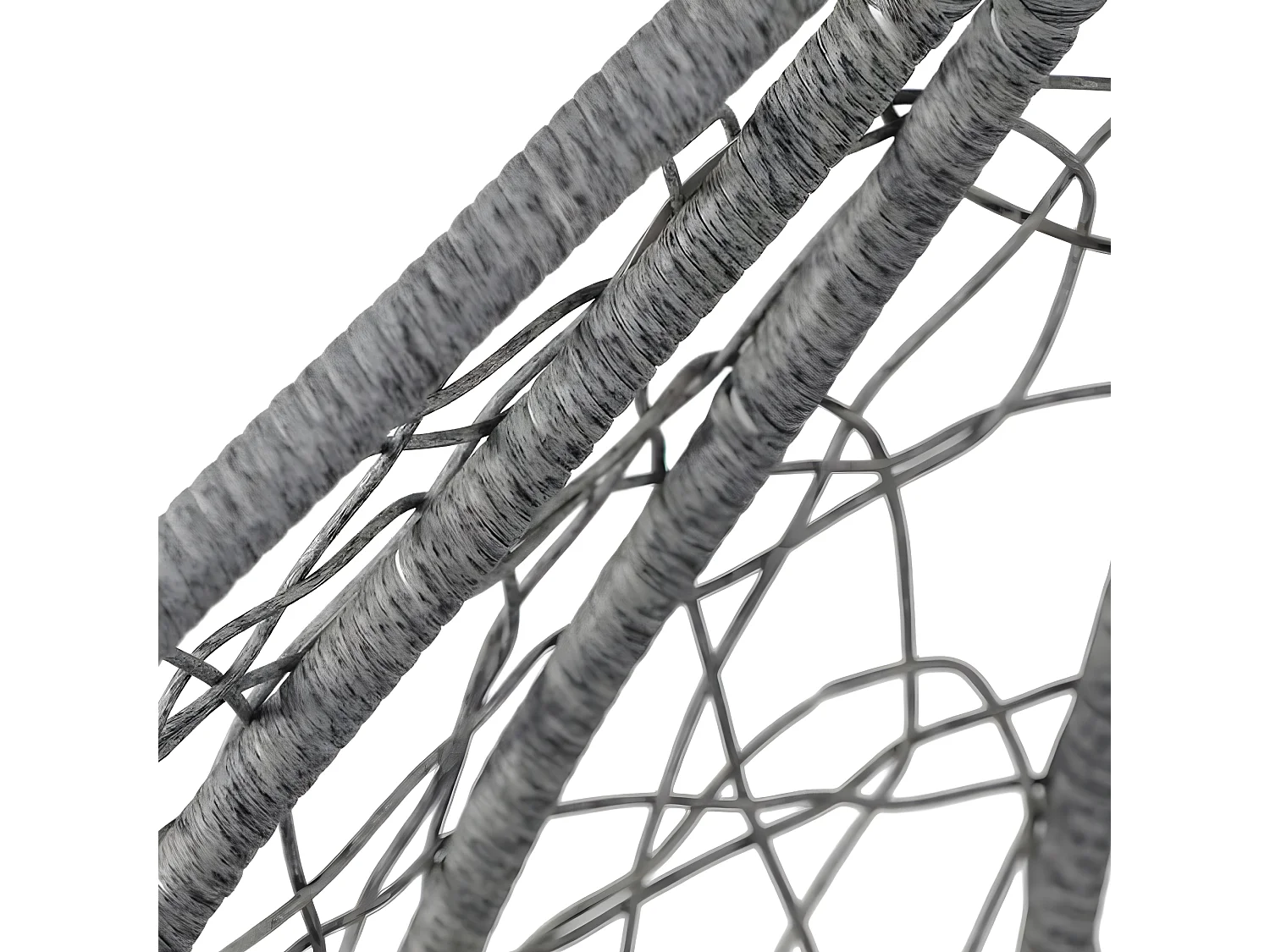 Estosa - Fauteuil suspendu de jardin avec coussin gris - Amirantes