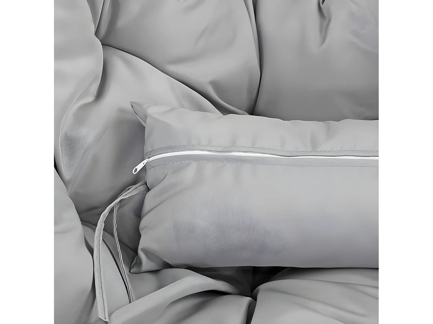 Estosa - Fauteuil suspendu de jardin avec coussin gris - Amirantes