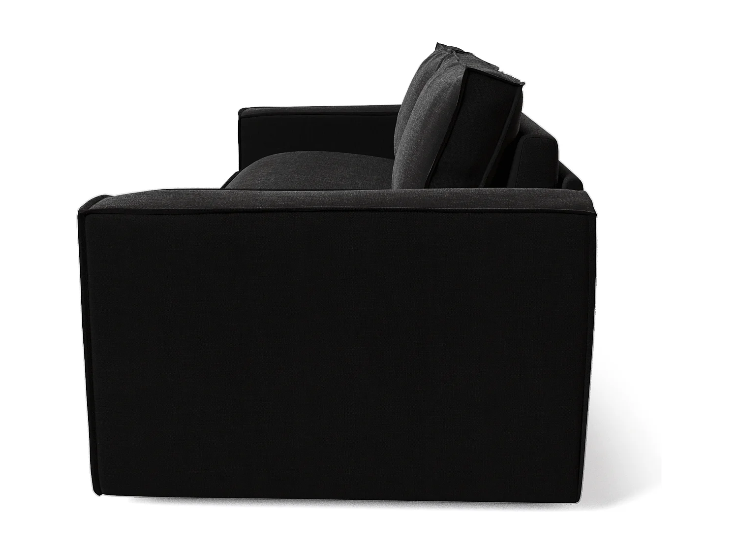 Canapé convertible express dunlopillo velours Anthracite foncé 160cm JOAN