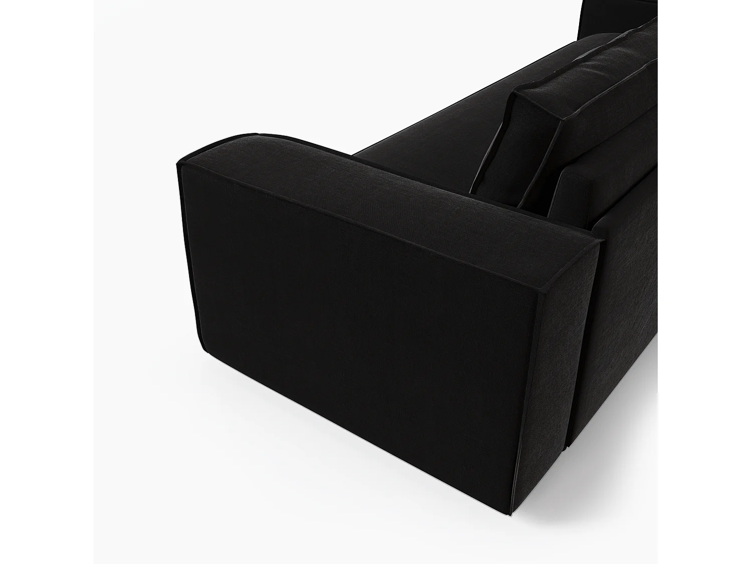 Canapé convertible express dunlopillo velours Anthracite foncé 160cm JOAN