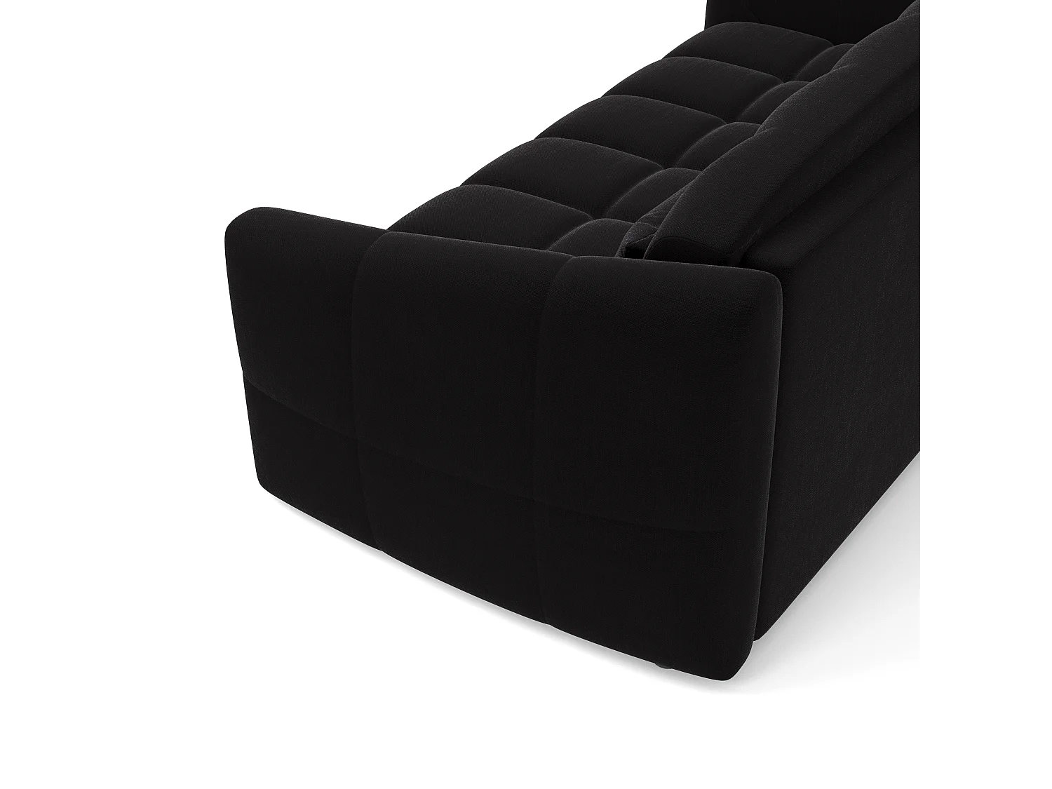 Canapé convertible express dunlopillo velours Anthracite foncé 160cm NORA