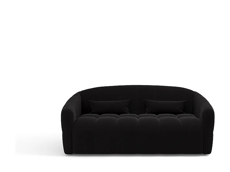 Canapé convertible express dunlopillo velours Anthracite foncé 160cm NORA