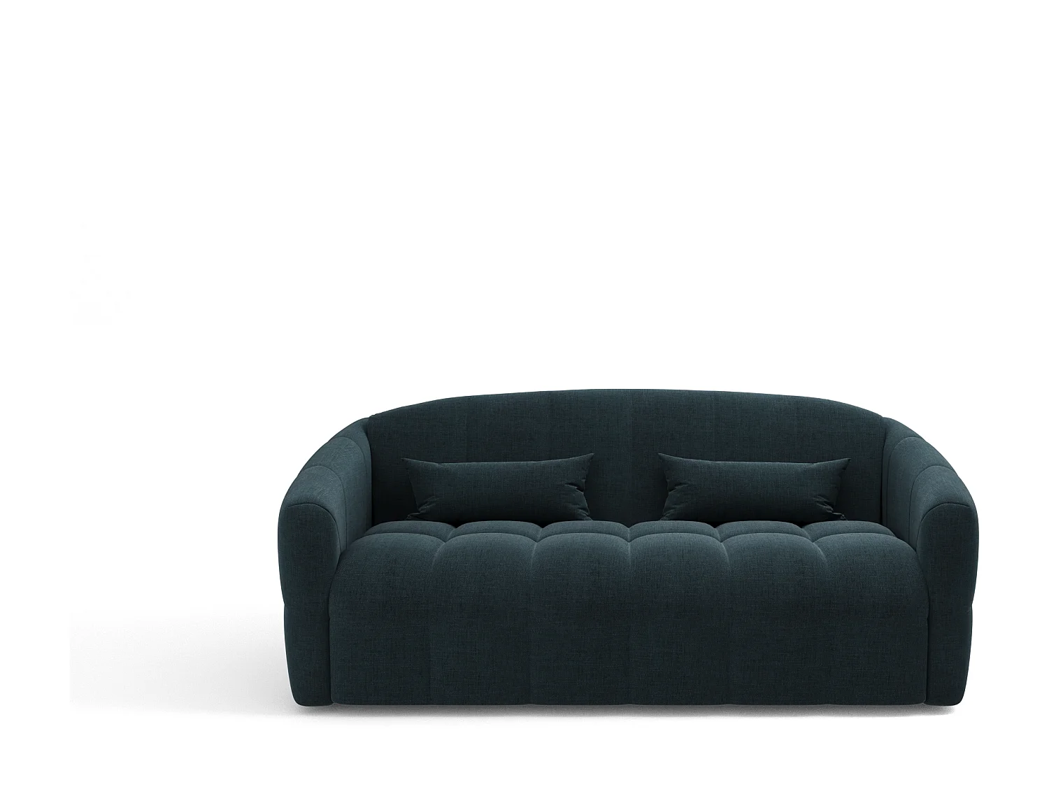 Canapé convertible express dunlopillo velours bleu paon 140cm NORA