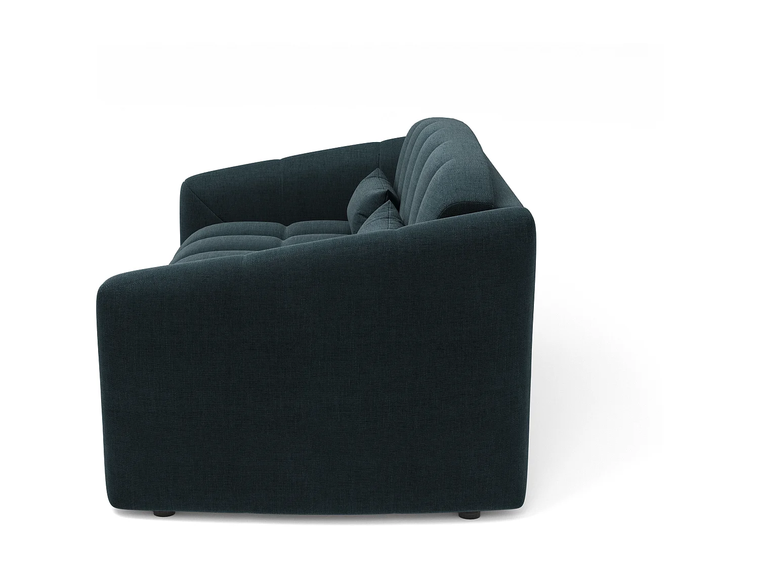 Canapé convertible express dunlopillo velours bleu paon 140cm NORA