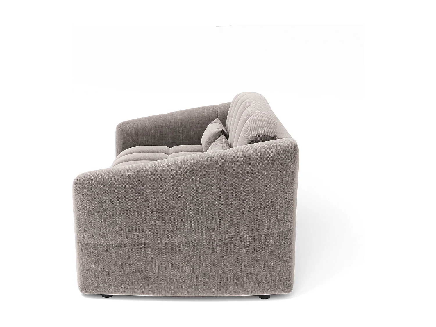 Canapé convertible express dunlopillo velours taupe 160cm NORA