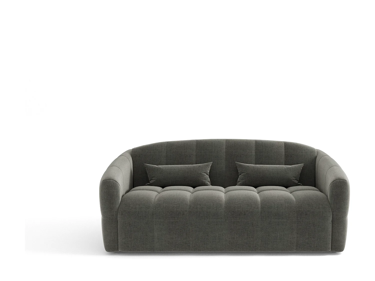 Canapé convertible express dunlopillo velours gris graphite 160cm NORA