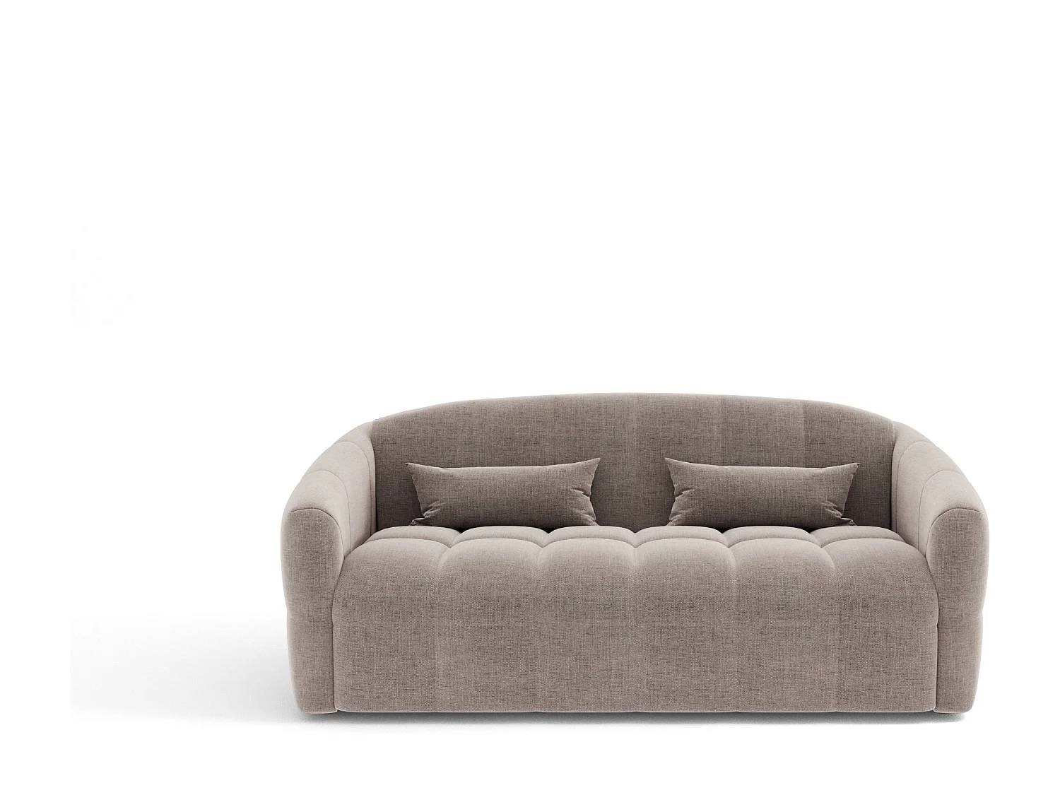 Canapé convertible express dunlopillo velours taupe 140cm NORA