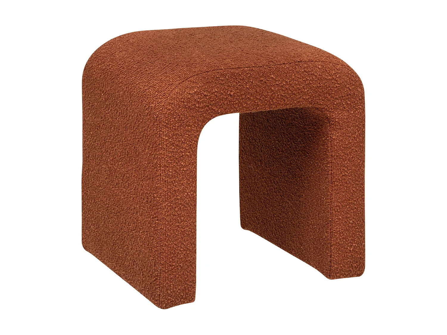 Pouf en tissu à bouclettes Ambre 41 x H 43 cm