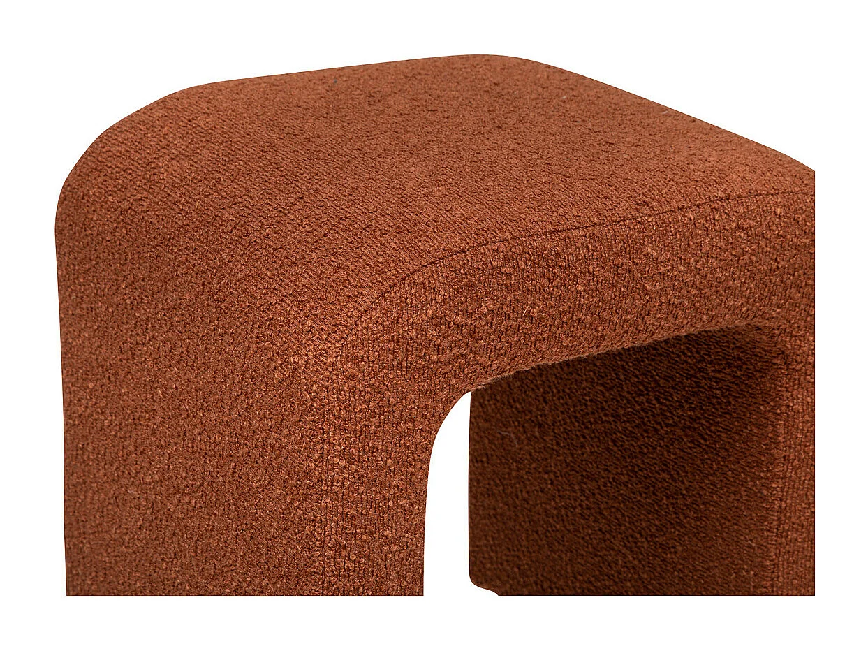 Pouf en tissu à bouclettes Ambre 41 x H 43 cm