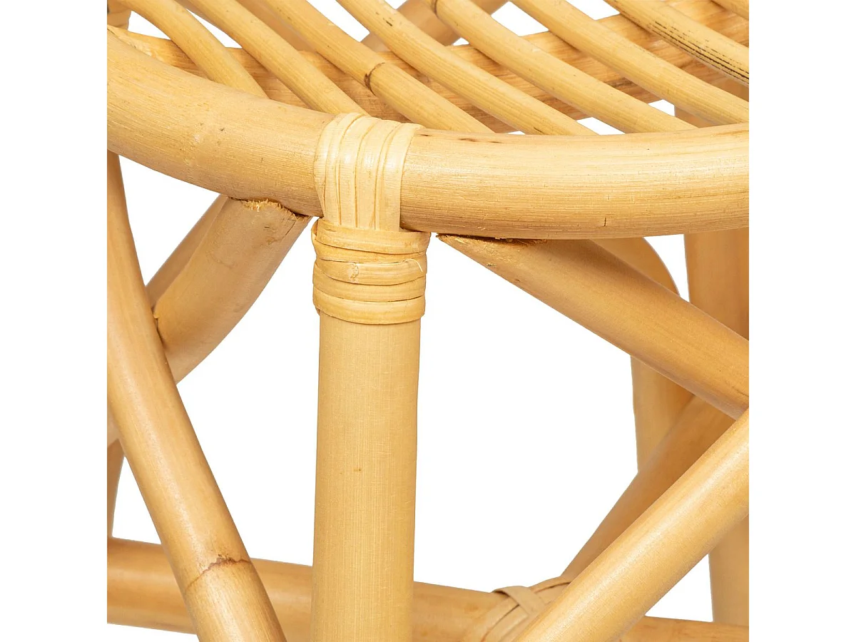 Tabouret en Rotin D 31 x H 45 cm