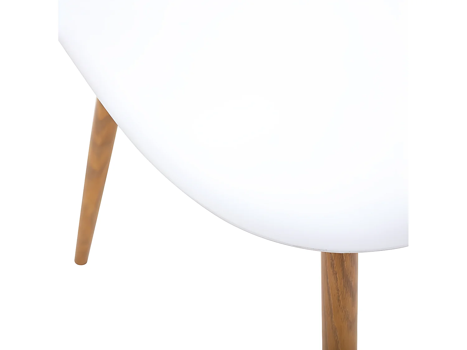 Chaise de table Assise Blanche et pieds en fer façon Chêne