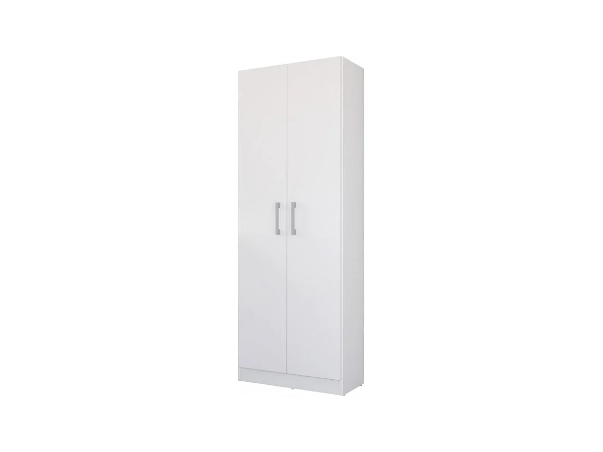 Armoire de Buanderie et Cellier Blanche 5 Niches L 61 H 170 P 31.8 cm