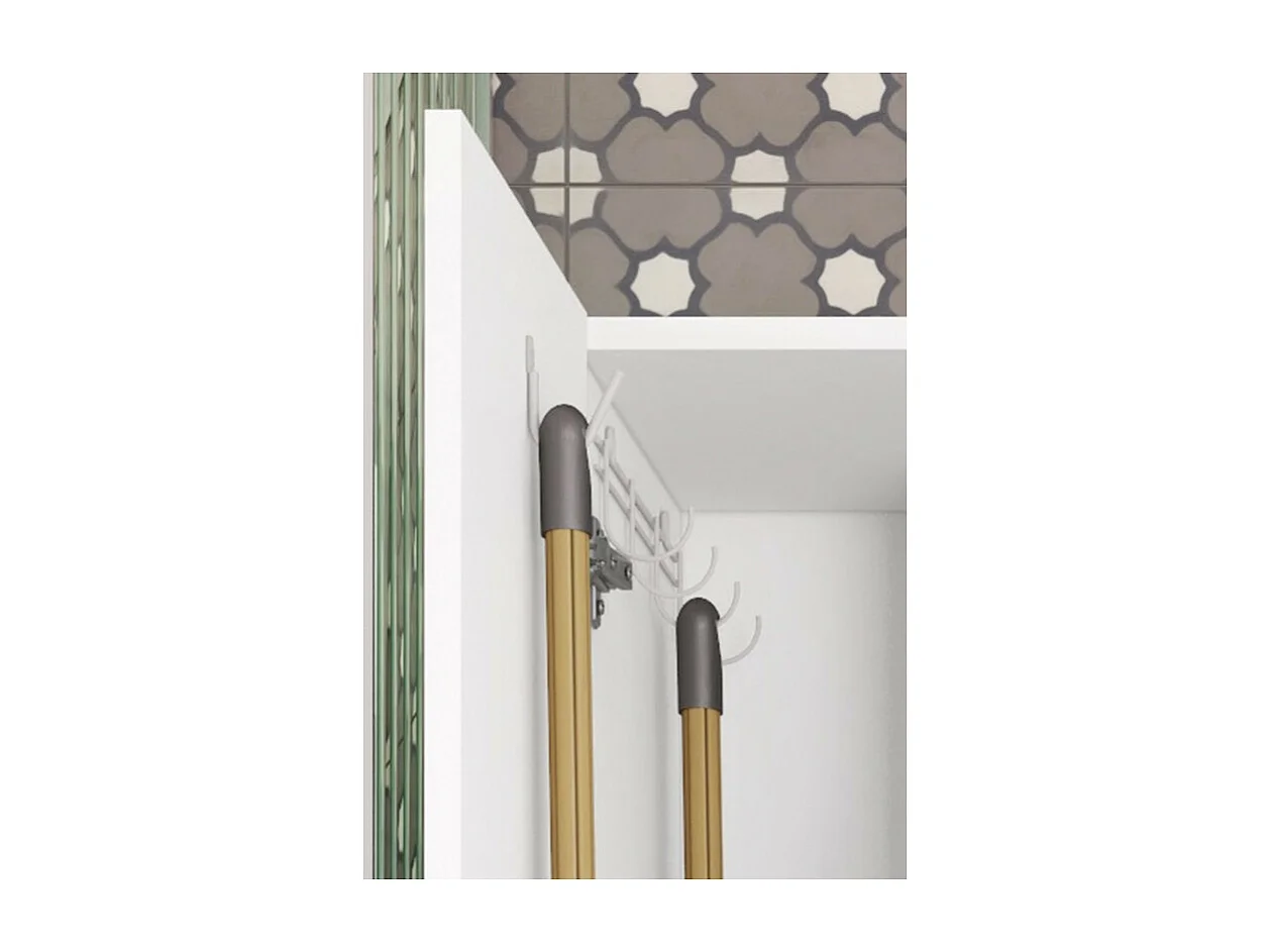 Armoire de Buanderie et Cellier Blanche 5 Niches L 61 H 170 P 31.8 cm