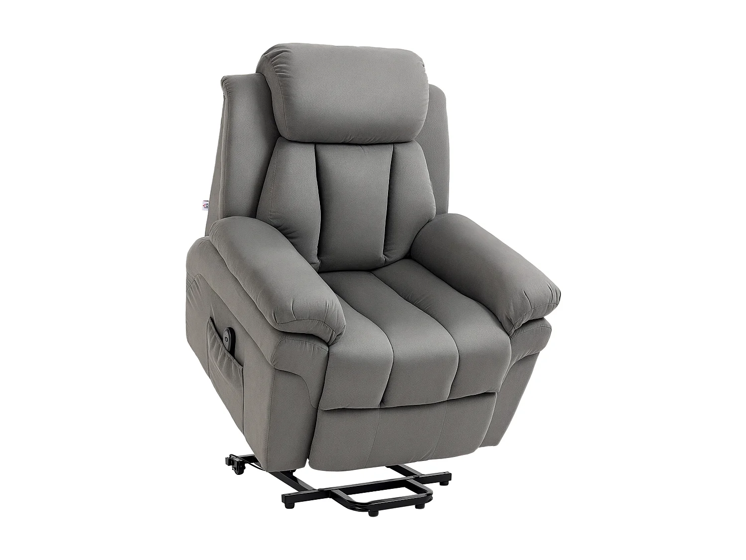 Fauteuil de relaxation électrique fauteuil releveur inclinable avec repose-pied ajustable tissu gris