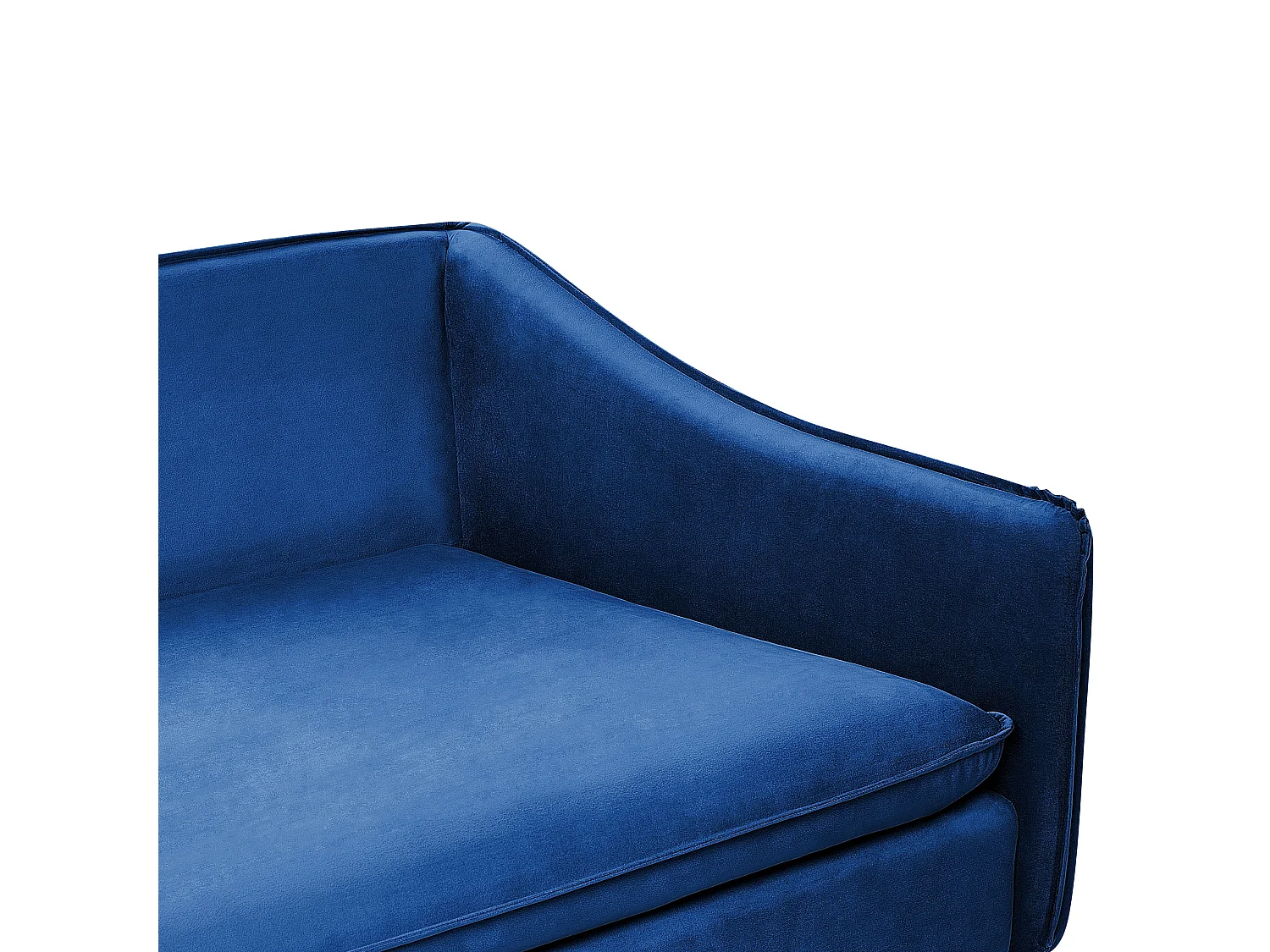 4-Sitzer Sofa Samt blau mit mehreren Kissen Wohnlandschaft Modern Glamourös Aure
