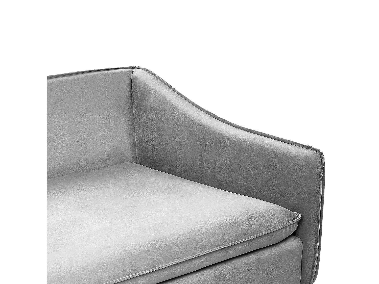 Sofa AURE Samtstoff Hellgrau 4-Sitzer