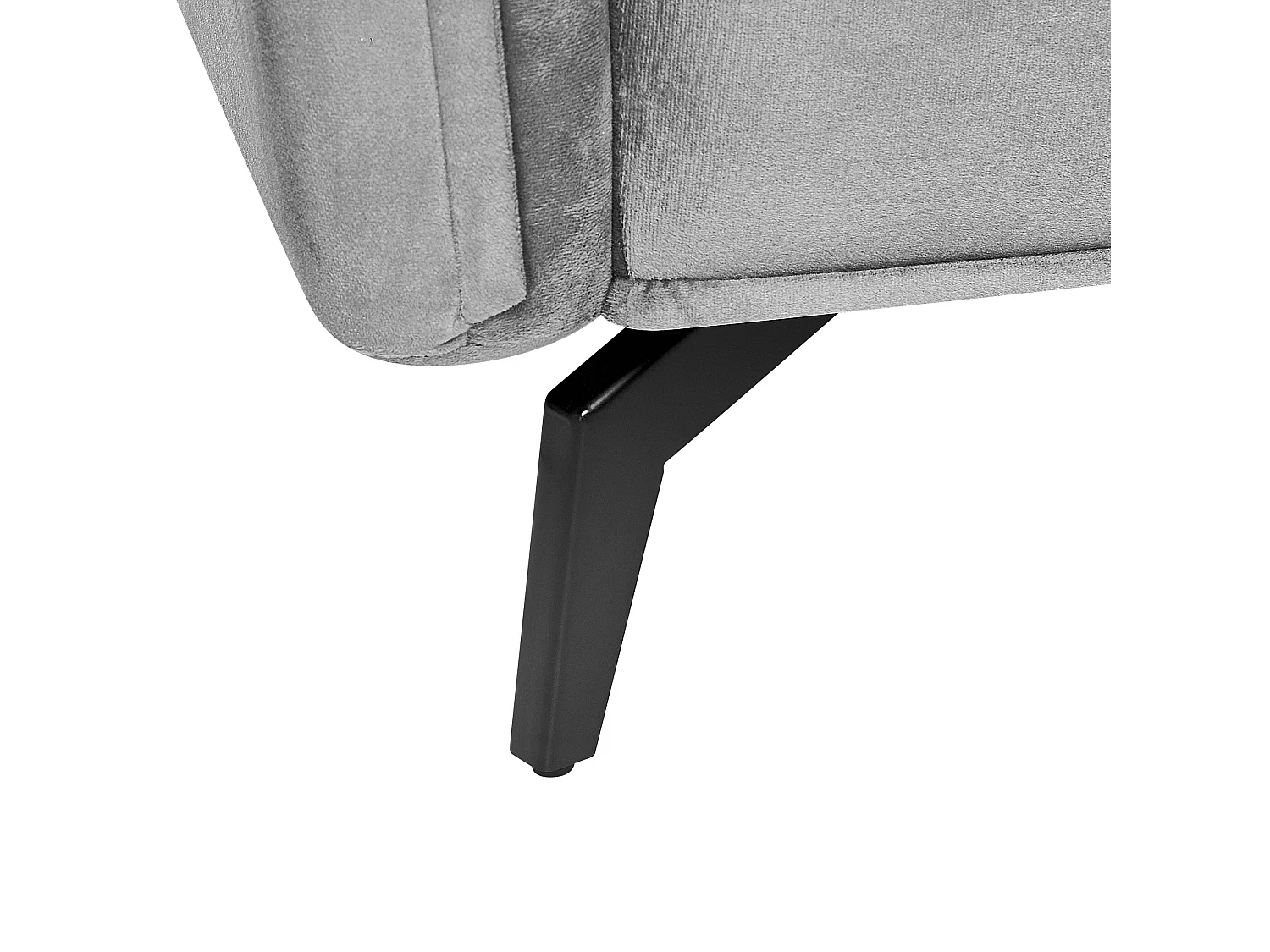 Sofa AURE Samtstoff Hellgrau 4-Sitzer