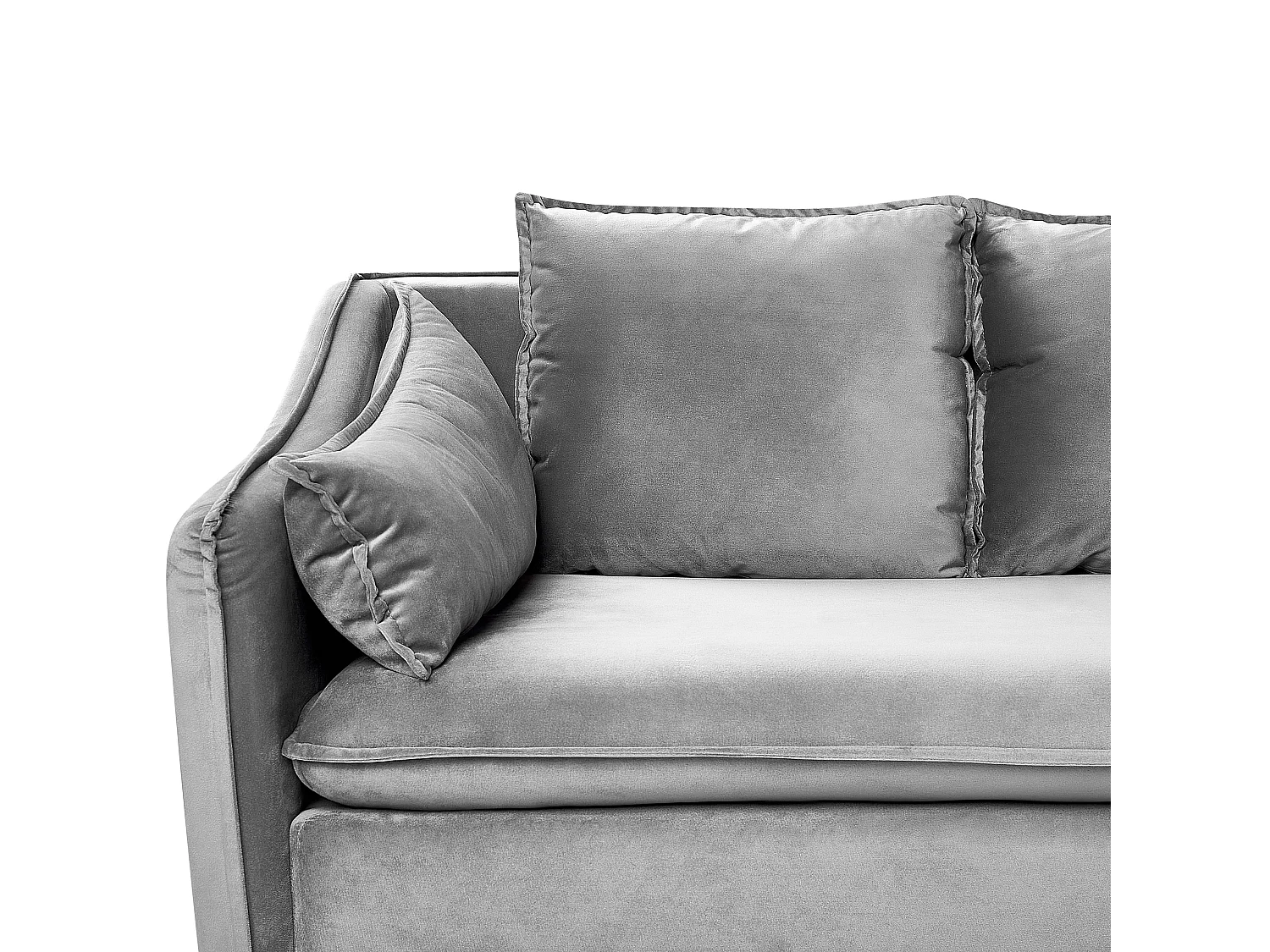 Sofá AURE Terciopelo Gris claro 4 plazas