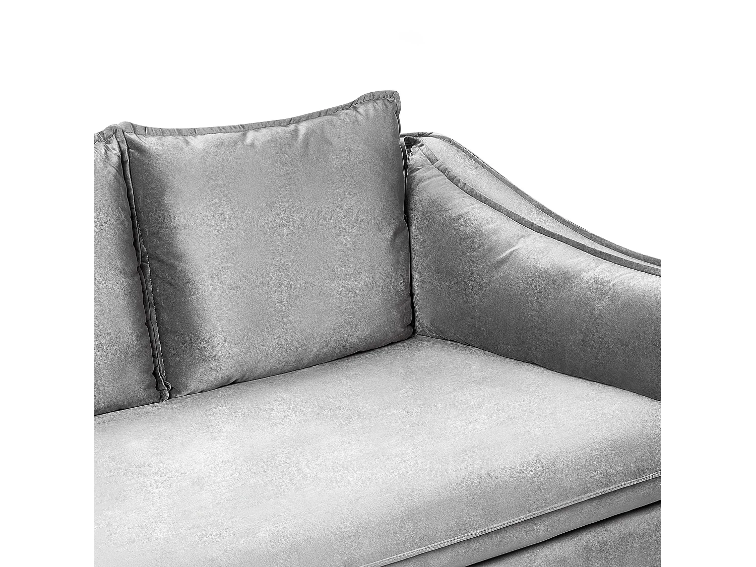 Sofá AURE Terciopelo Gris claro 4 plazas