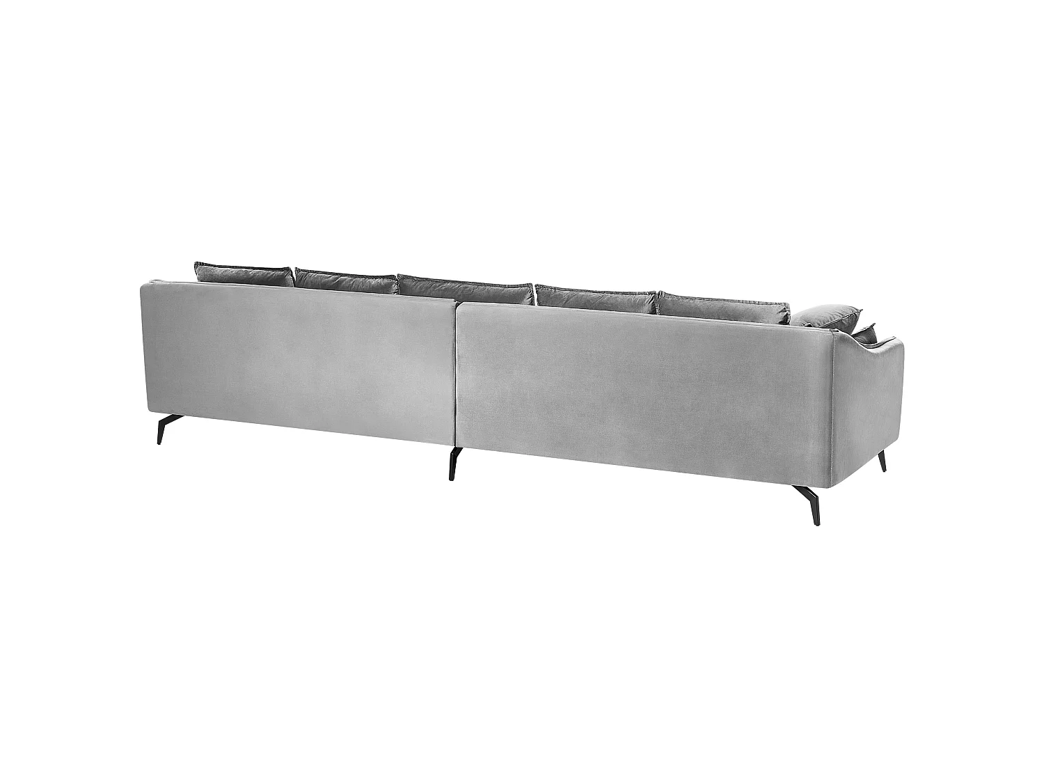 Sofa AURE Samtstoff Hellgrau 4-Sitzer