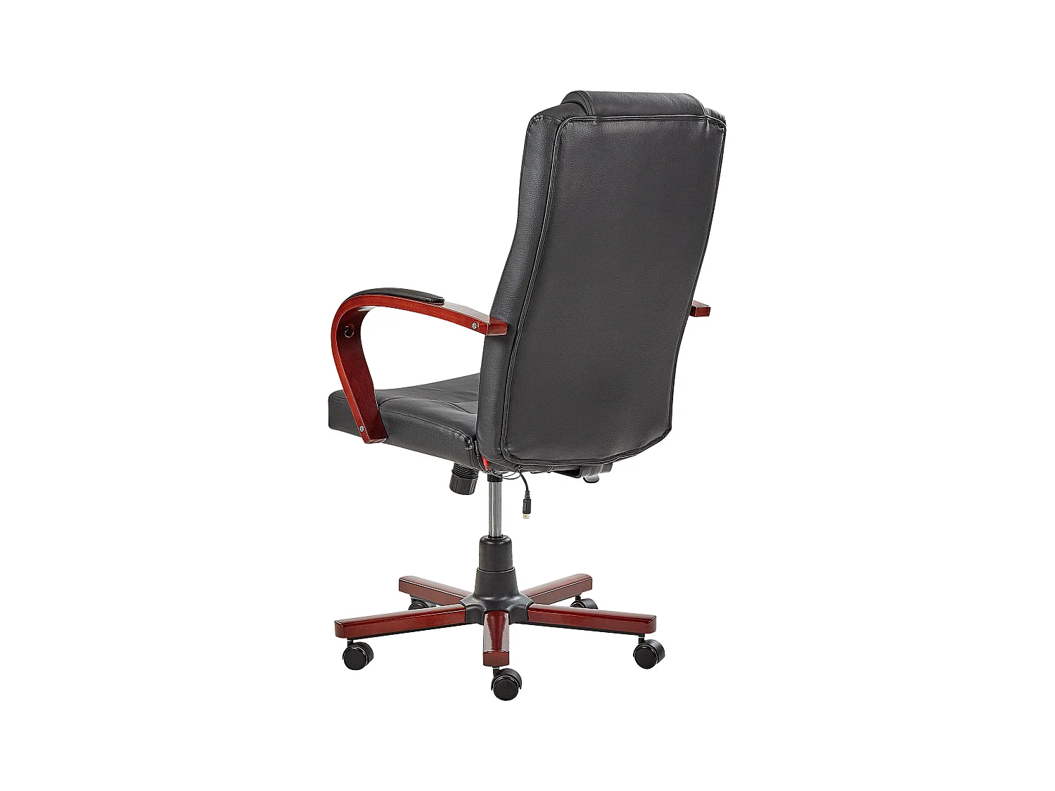 Massagestoel DIAMOND met verwarming Leer Zwart