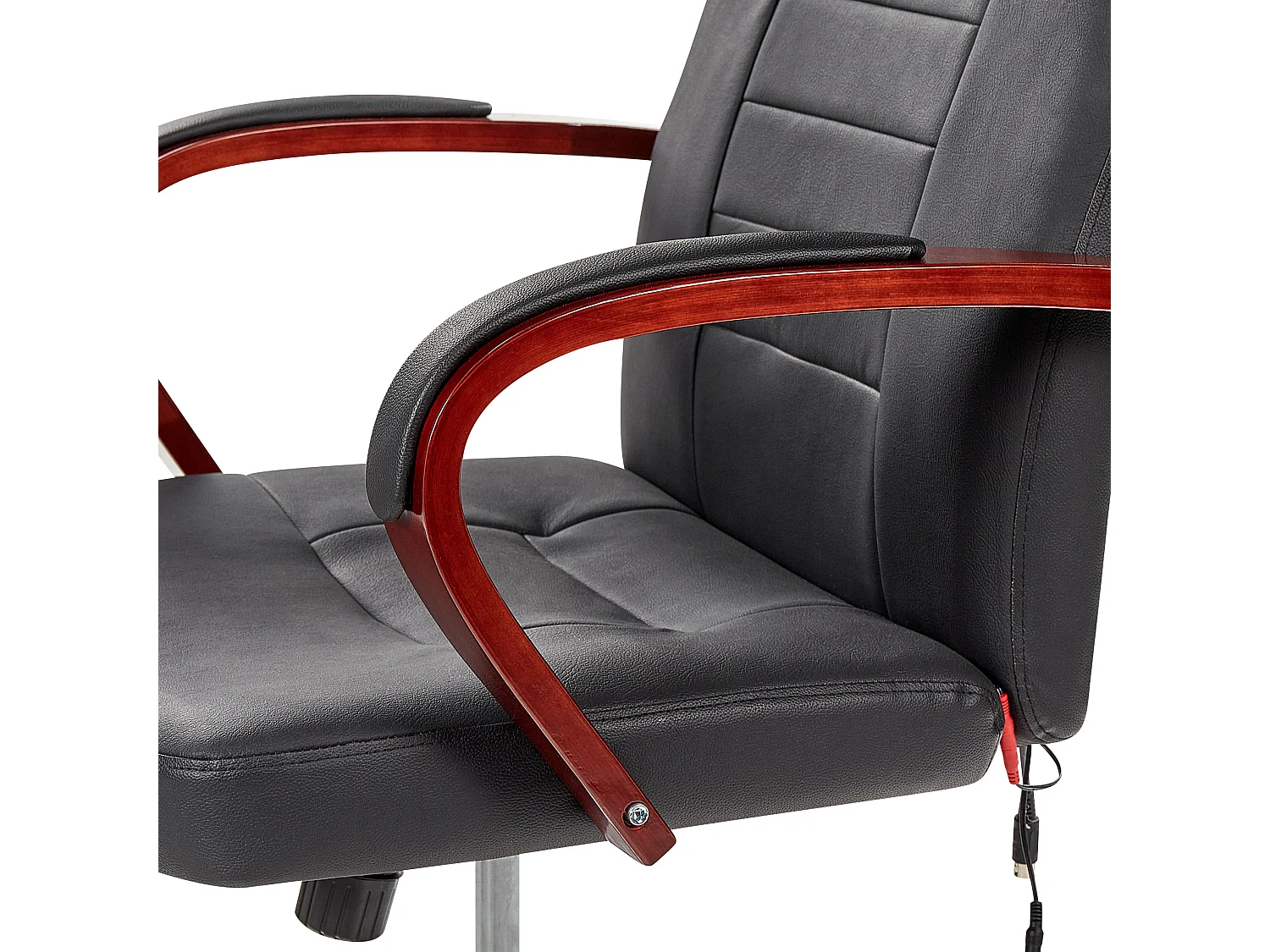 Fauteuil massant DIAMOND avec fonction chauffante Cuir Noir