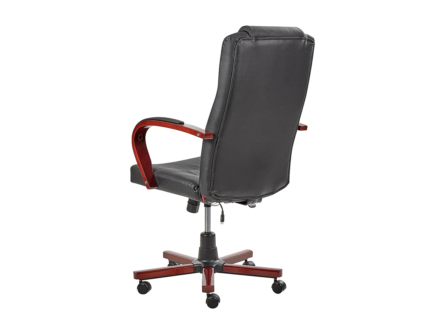 Massagestoel DIAMOND met verwarming Leer Zwart