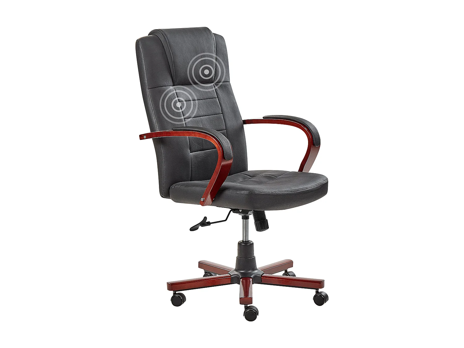 Fauteuil massant DIAMOND avec fonction chauffante Cuir Noir