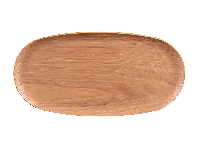 Plateau ovale bois naturel 35x18 cm