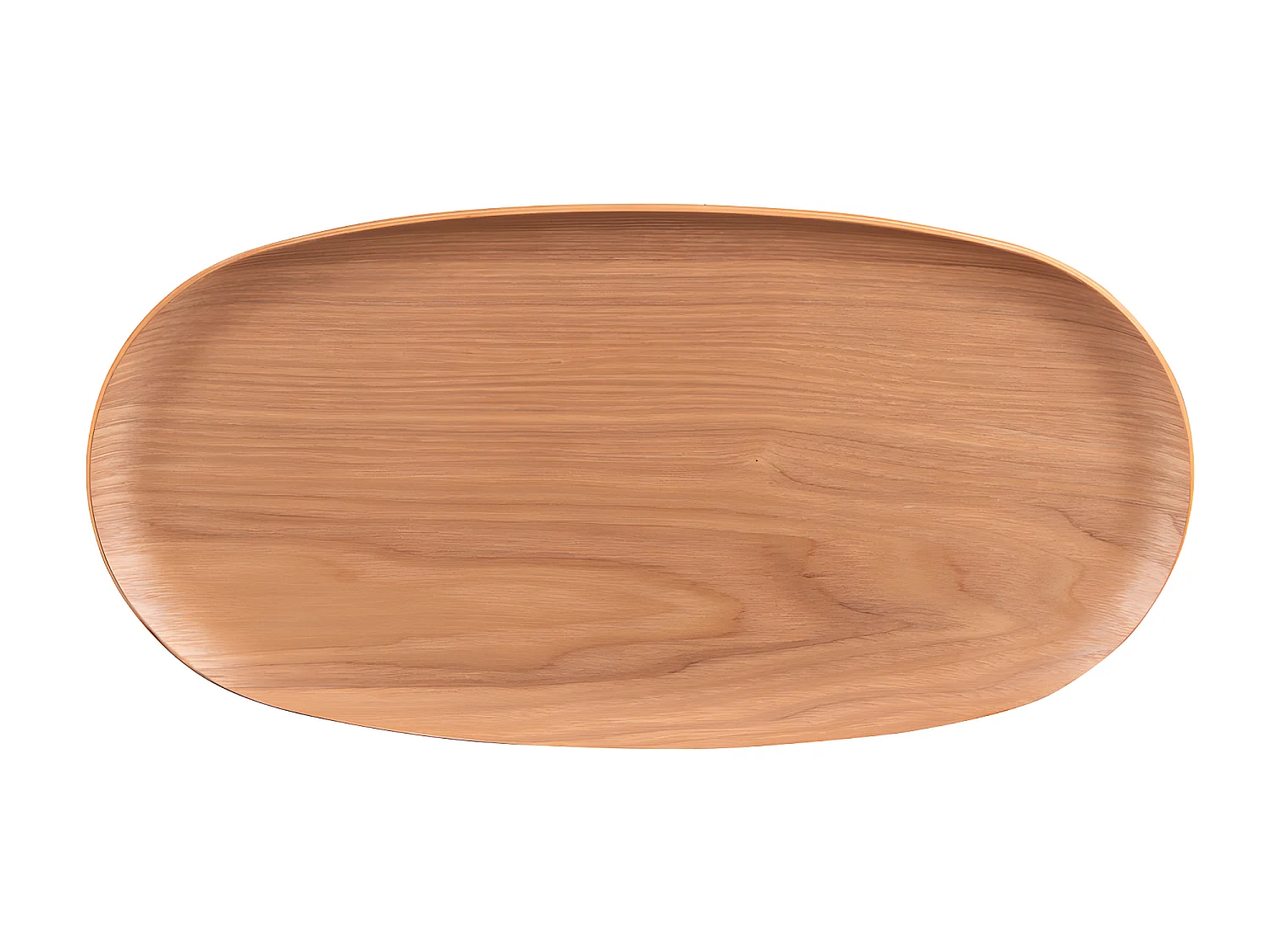 Plateau ovale bois naturel 35x18 cm