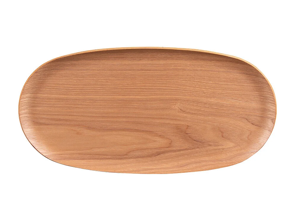 Plateau ovale bois naturel 35x18 cm
