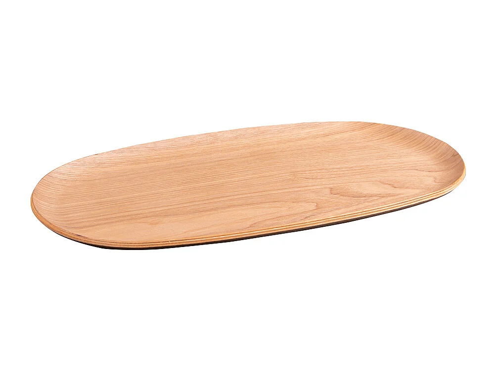 Plateau ovale bois naturel 35x18 cm