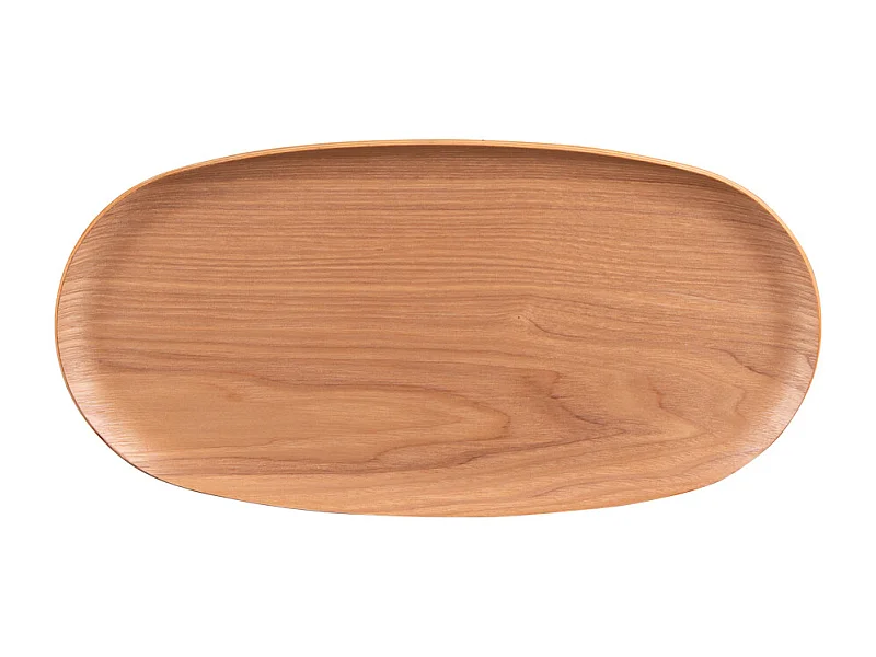 Plateau ovale bois naturel 35x18 cm