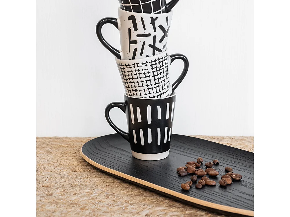 Plateau ovale bois noir 31x15 cm