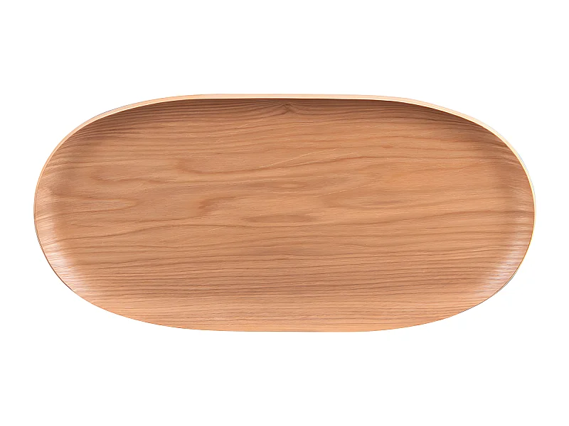 Plateau ovale bois naturel 31x15 cm