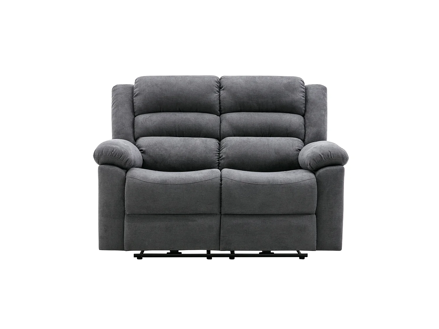 Canapé 3 places et 2 places relax électrique en tissu gris BUROLO