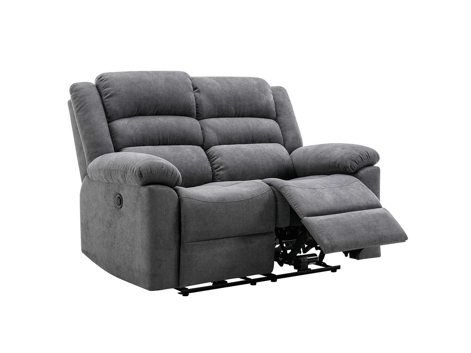 Elektrische twee- en driezits-relaxbank van grijze stof BUROLO