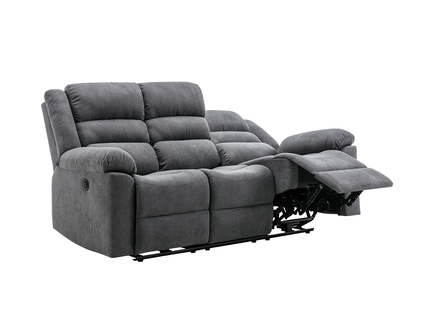 3-personers sofa, 2-personers sofa og elektrisk lænestol i gråt stof BUROLO