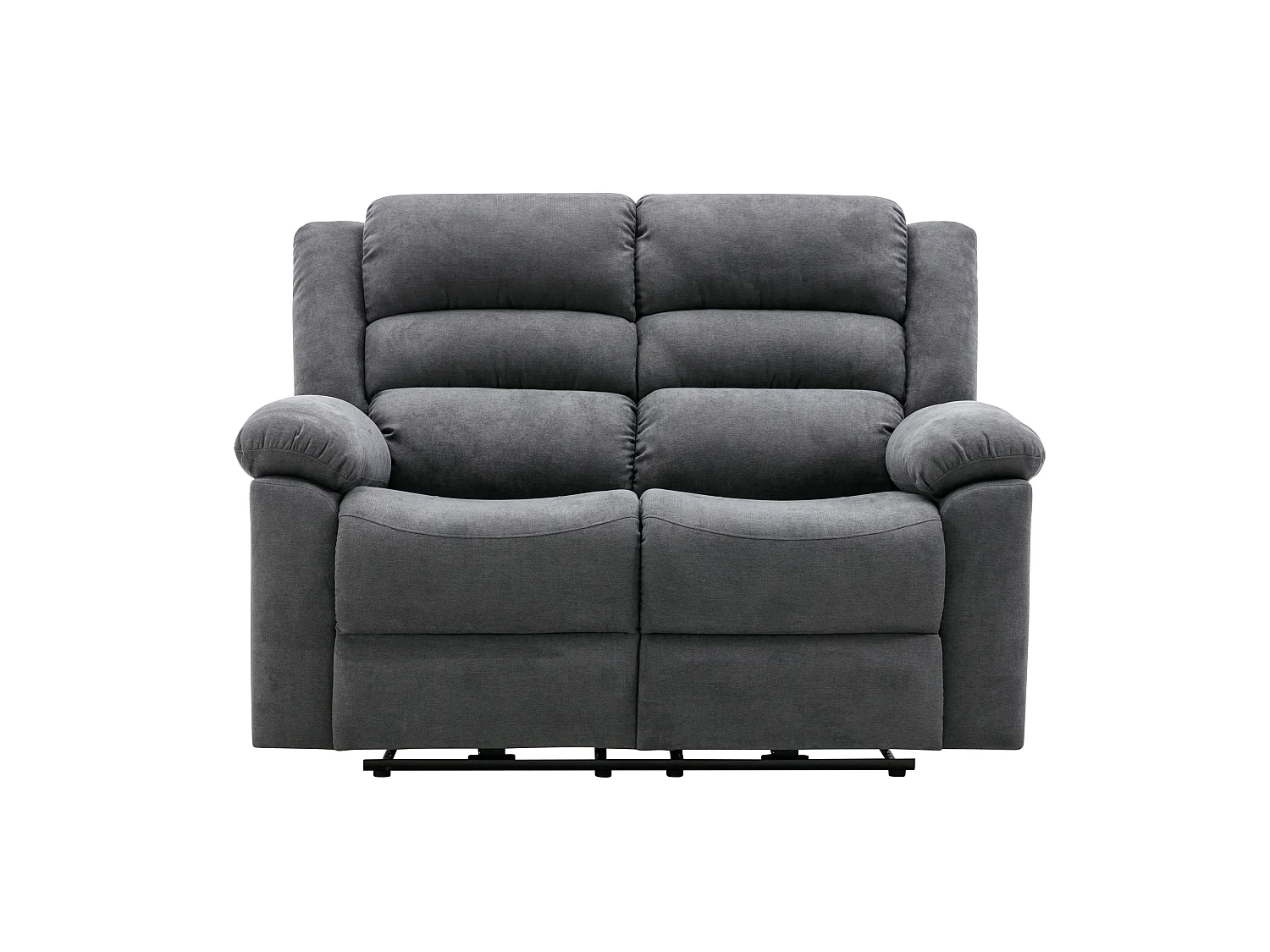 Canapé 3 places, 2 places et fauteuil relax électrique en tissu gris BUROLO