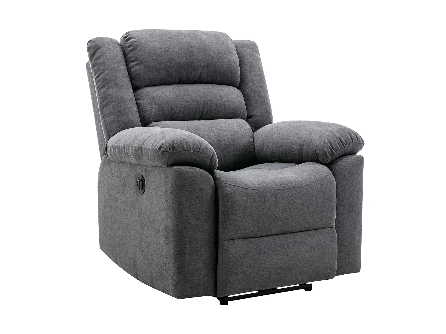 Canapé 3 places, 2 places et fauteuil relax électrique en tissu gris BUROLO