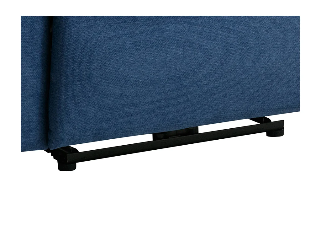 3-personers sofa og 2-personers sofa med elektrisk afslapning i blåt stof BUROLO