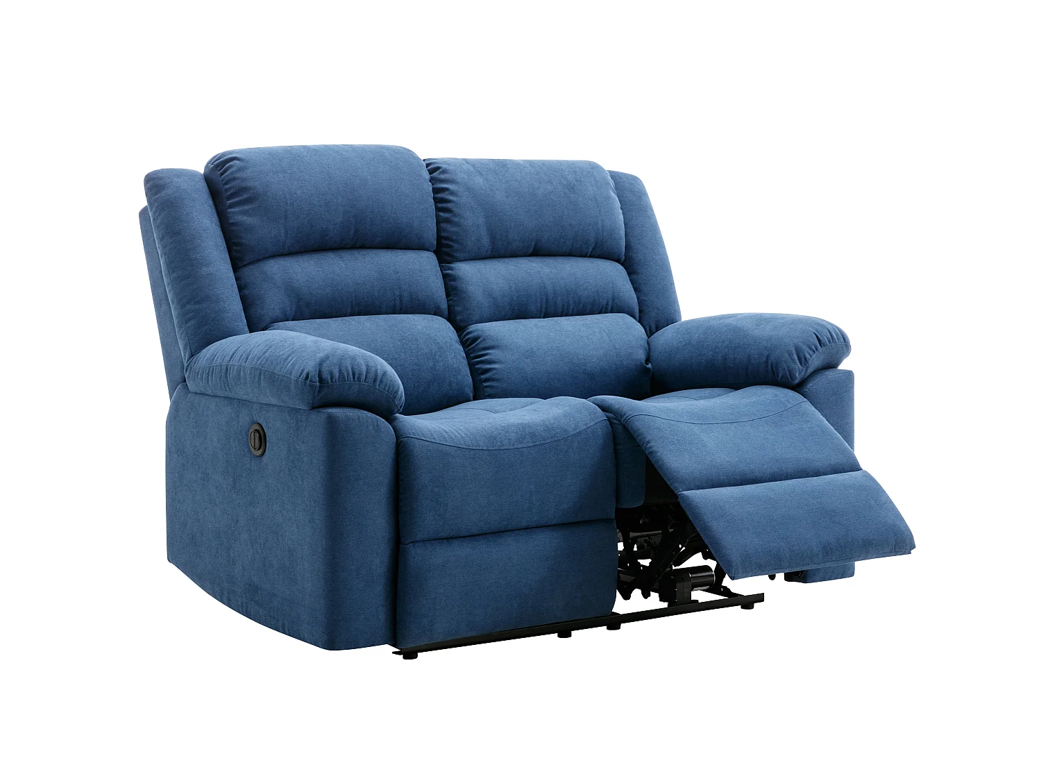 2- og 3-personers recliner sofa i blåt stof BUROLO