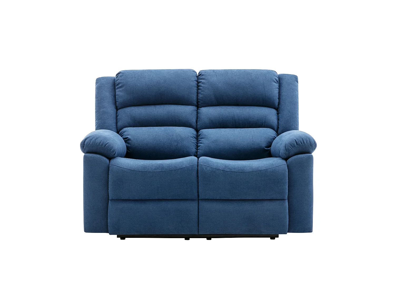 2- og 3-personers recliner sofa i blåt stof BUROLO